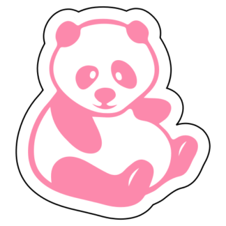 Fat Panda Sticker (Pink)